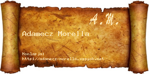 Adamecz Morella névjegykártya